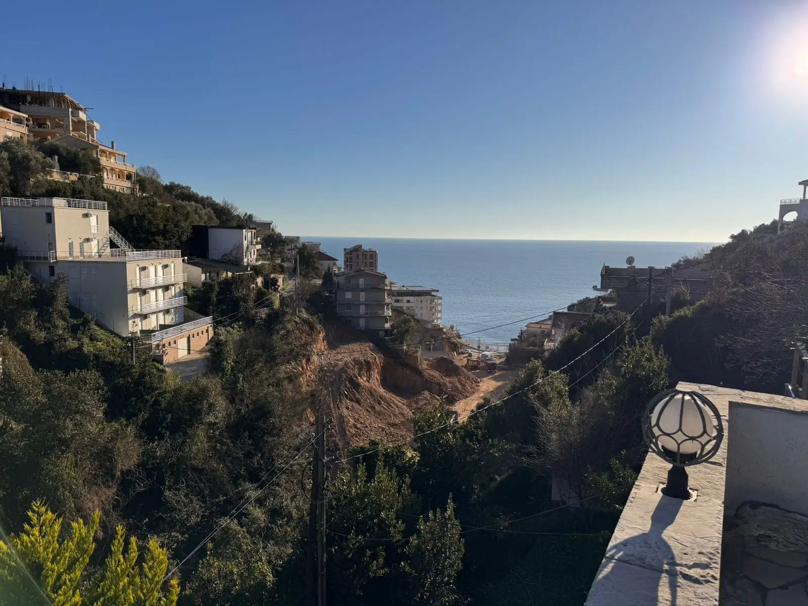 Prime hillside real estate in Ulcinj, Montenegro—ocean views, access road to the sea. Exclusive via montenegro-listings.me (Ekosphere).