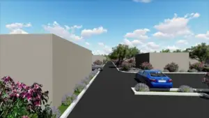 Premium real estate in Ulcinj, Montenegro: modern beige properties with lush gardens, ample parking. An Ekosphere doo project on montenegro-listings.me.