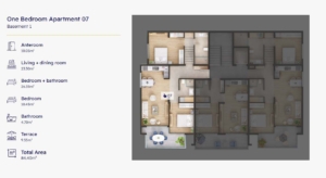 Discover Apartment 07 in Ulcinj—84.40 m², one-bedroom, terrace, anteroom; prime investment on montenegro-listings.me by ekosphere doo.