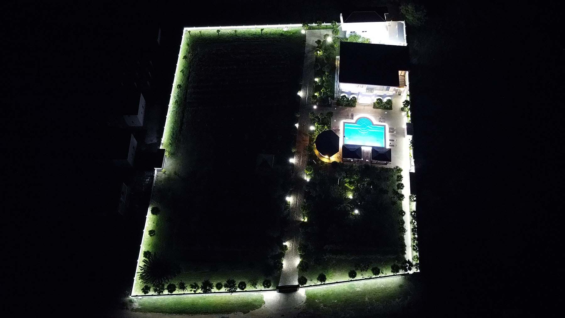 Stunning Ulcinj property&mdash;bright modern home, lit pool, manicured gardens; exclusive at montenegro-listings.me by ekosphere doo.