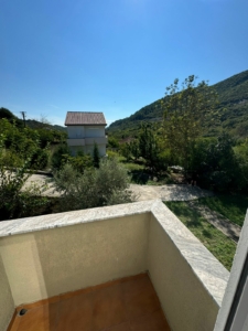 Panoramic balcony view in Ulcinj, Montenegro: marble railing, lush gardens, prime real estate by montenegro-listings.me (ekosphere doo).
