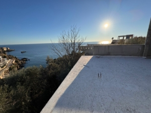Stunning flat rooftop with sea views, prime Ulcinj real estate, ideal for investment. Listed on montenegro-listings.me by ekosphere doo.