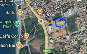Premium investment opportunity: Ulcinj coastal map highlights prime building site near E851 & Nikole Lekica. On montenegro-listings.me by ekosphere doo.