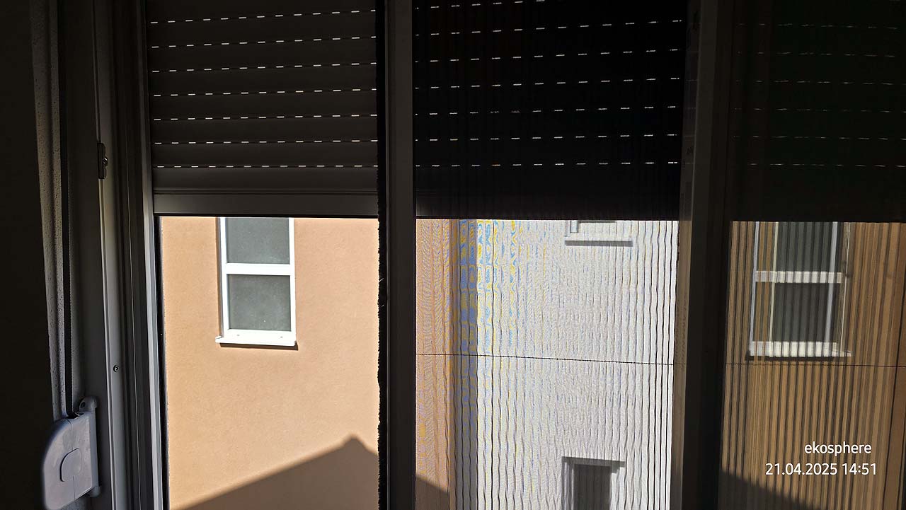 Natural light filters through partially closed shutters, showcasing two premium Ulcinj properties&mdash;ideal for investment on montenegro-listings.me, a project by ekosphere doo.