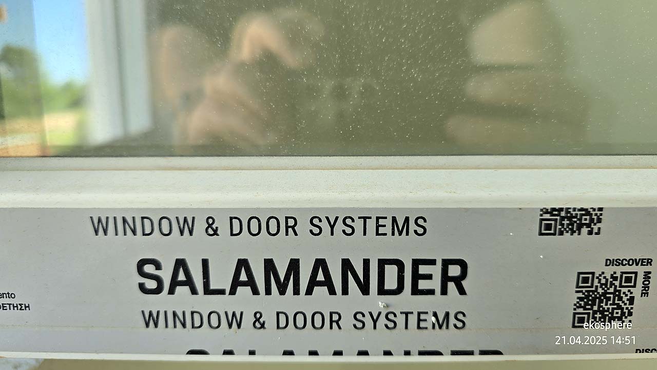 Premium SALAMANDER window system with QR code, Ulcinj Montenegro&mdash;ideal for property investment via montenegro-listings.me by ekosphere.