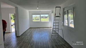 Bright, spacious room in Ulcinj with tiled floors and large windows—ideal Montenegro investment via montenegro-listings.me by Ekosphere.