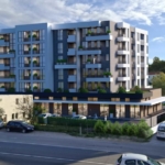 Modern Ulcinj apartment building with balconies, greenery, parking; prime real estate by ekosphere doo on montenegro-listings.me.