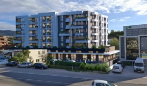 Modern Ulcinj apartment building with balconies, greenery, parking; prime real estate by ekosphere doo on montenegro-listings.me.