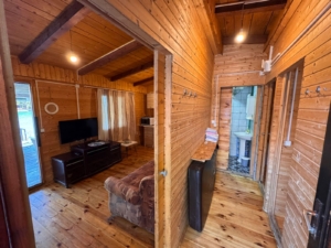 Discover this exclusive ekosphere wooden cabin in Ulcinj, Montenegro—cozy living, unique design; listed by montenegro-listings.me.