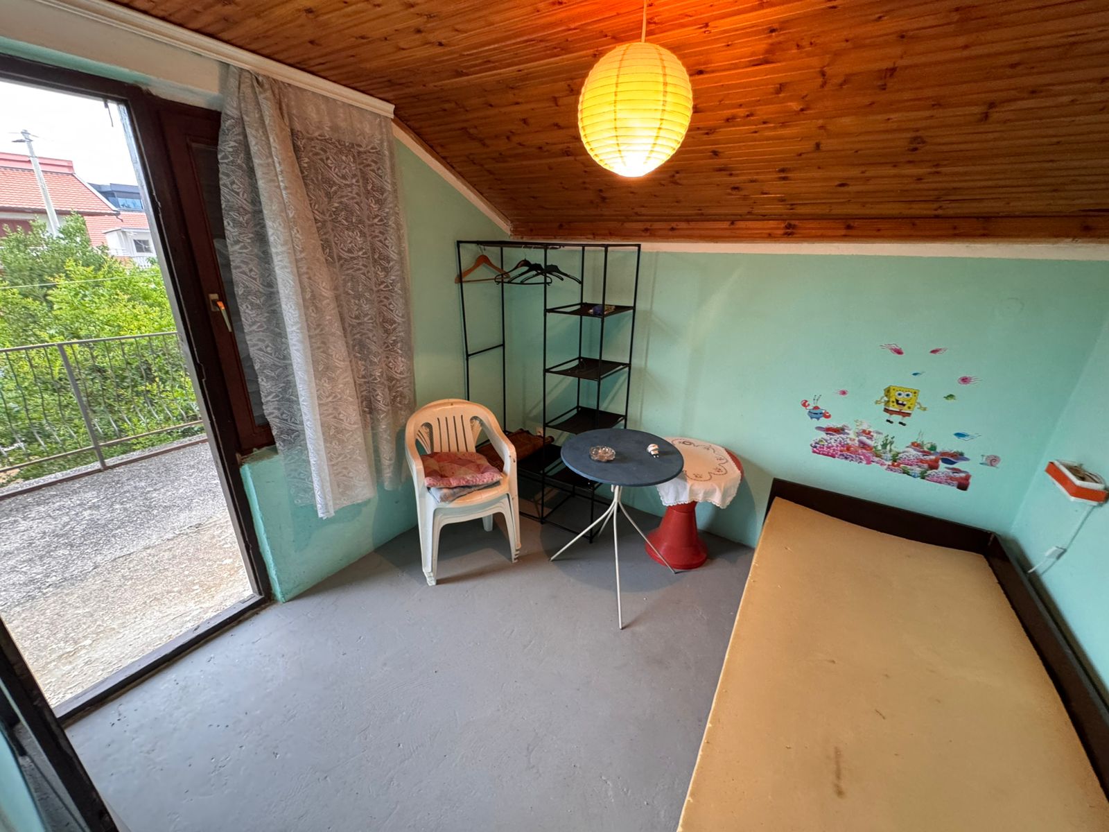 Charming Ulcinj room with balcony, mint walls, wood ceiling&mdash;prime investment on montenegro-listings.me by Ekosphere doo.