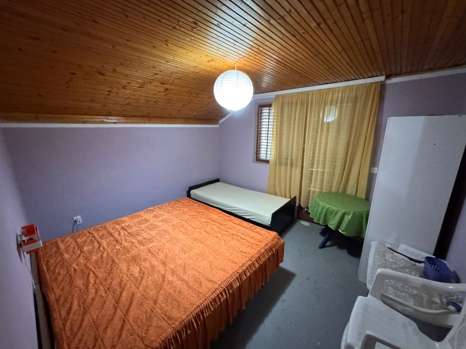 Invest in Ulcinj, Montenegro: cozy bedroom with wooden ceiling, double and single beds, quality furnishings&mdash;only at montenegro-listings.me by ekosphere doo.