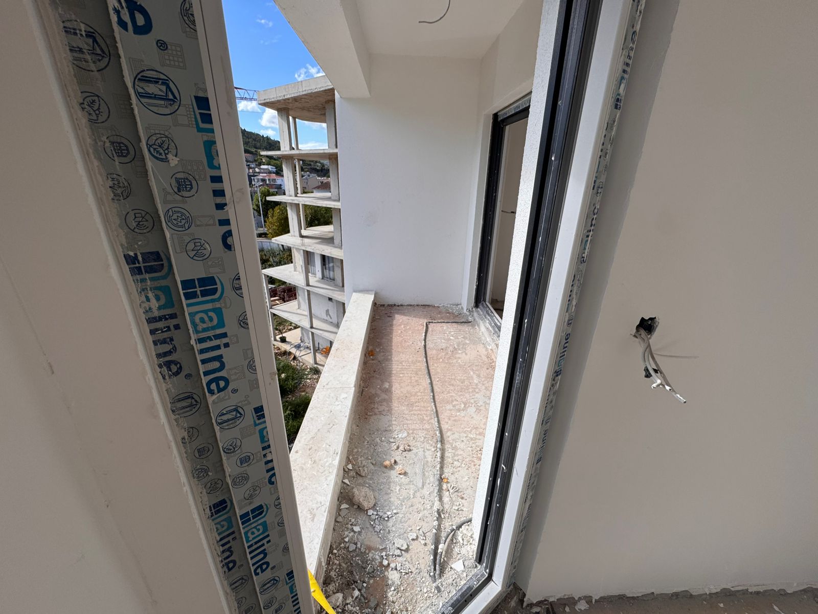 Bright balcony in a new Ulcinj property under construction, ideal for investment. See more at montenegro-listings.me by ekosphere doo.