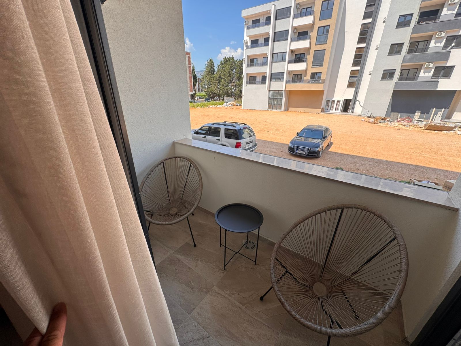 Stylish balcony in Ulcinj, Montenegro: eco-friendly ekosphere home, ideal investment. Listed on montenegro-listings.me&mdash;project of ekosphere doo.