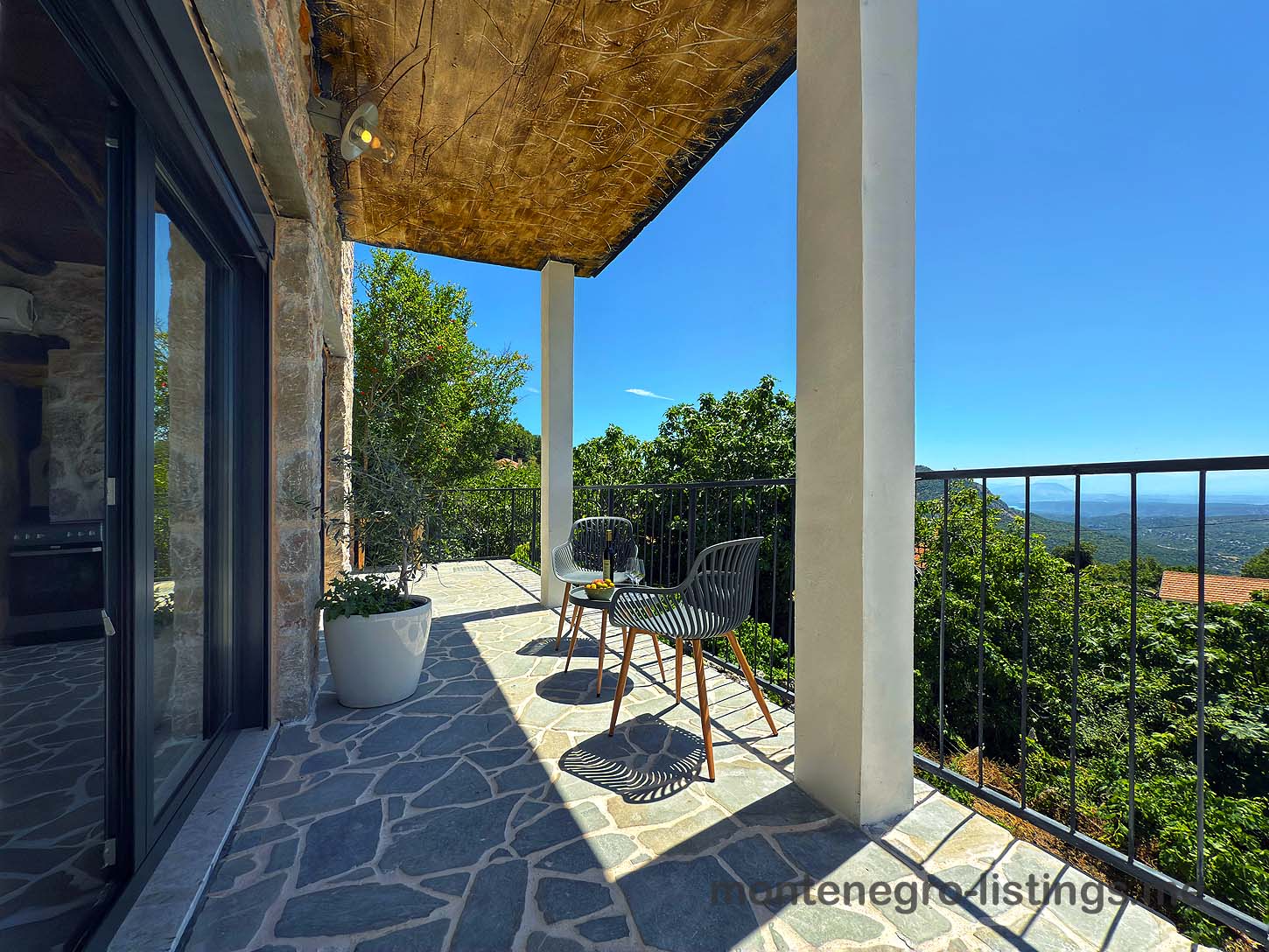 Elegant stone terrace with mountain views in Ulcinj, perfect for investors&mdash;see more at montenegro-listings.me by ekosphere doo.