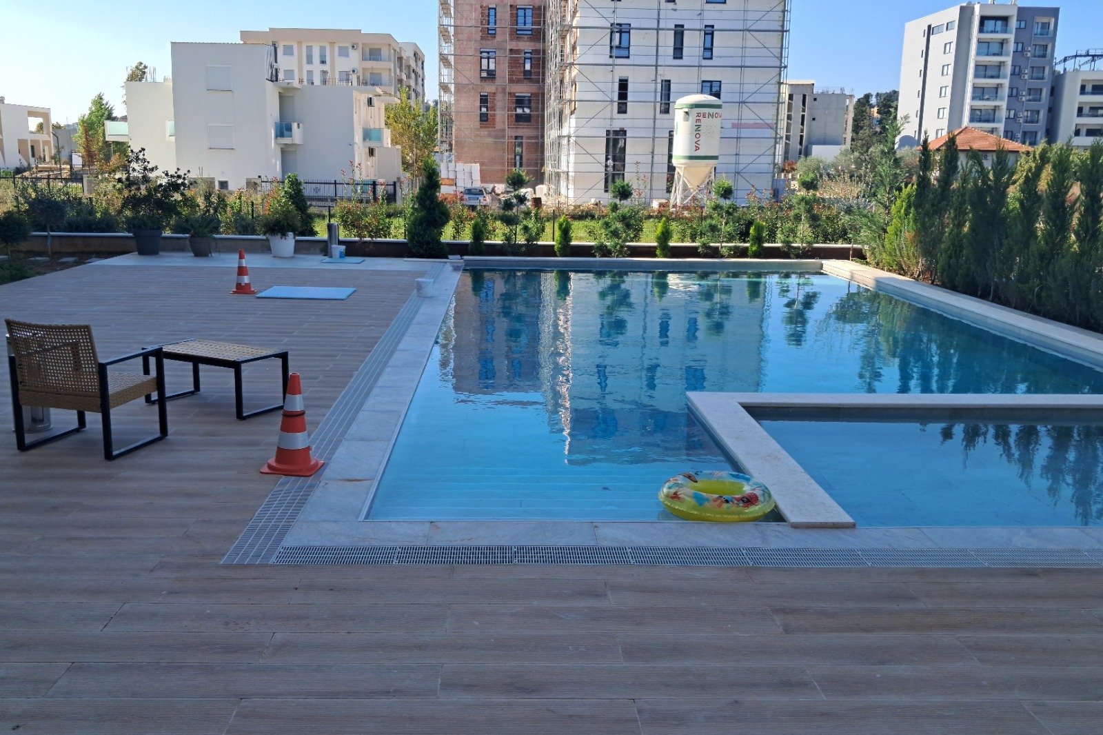 Luxury Ulcinj apartment with pool, elegant deck, seating area; prime Montenegro investment at montenegro-listings.me by ekosphere doo.