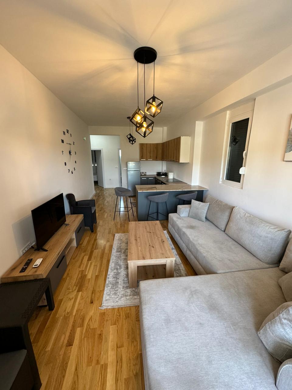 Elegant Ulcinj apartment: spacious living/dining, luxe hardwood floors, modern furnishings&mdash; prime investment on montenegro-listings.me by Ekosphere DOO.