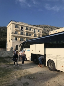 Modern three-story beige building with balconies in Ulcinj, prime location for investment. Featured on montenegro-listings.me by ekosphere doo.