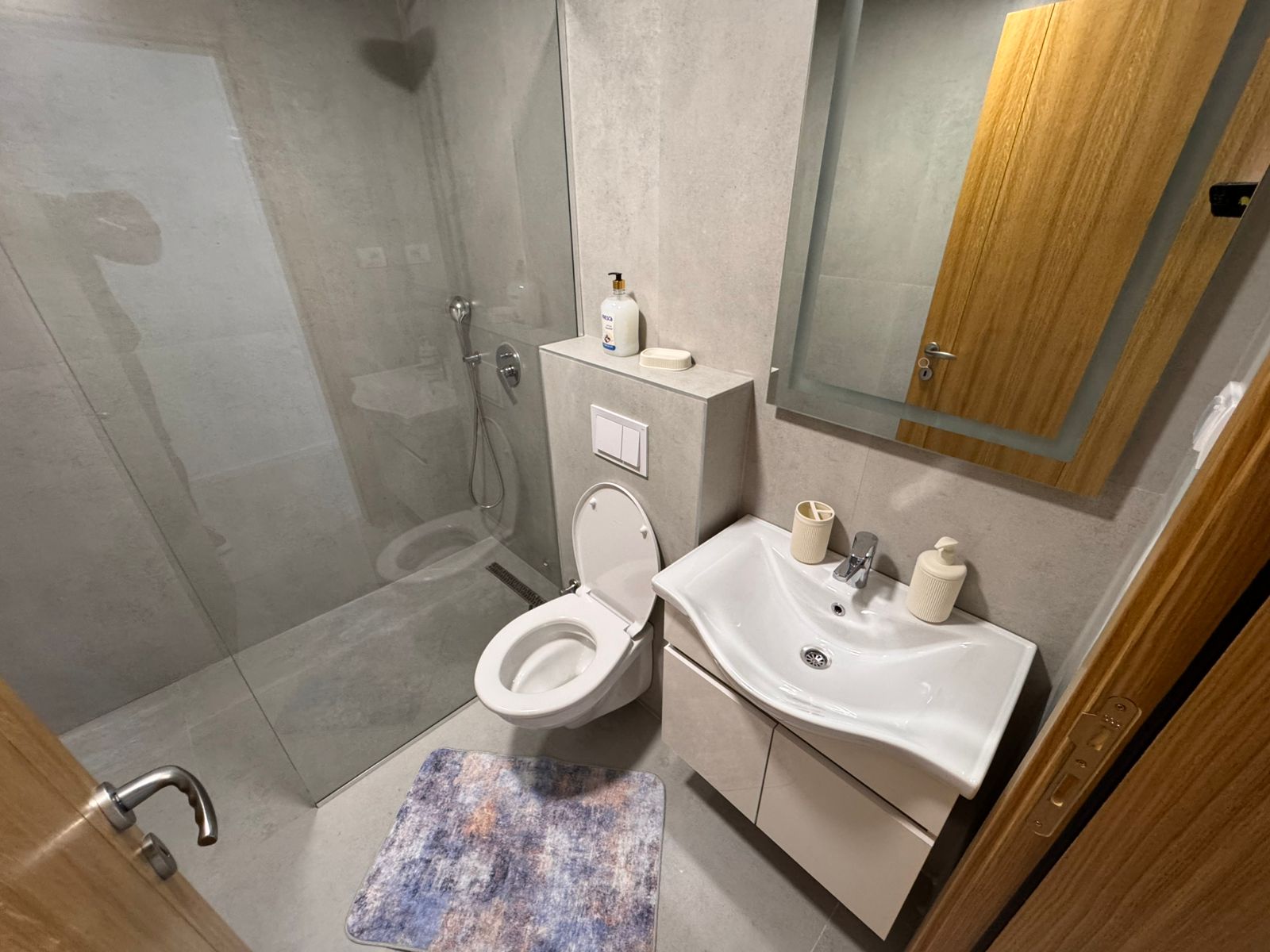 Sleek modern bathroom in Ulcinj with premium finishes&mdash;ideal real estate investment. Discover more at montenegro-listings.me by ekosphere doo.
