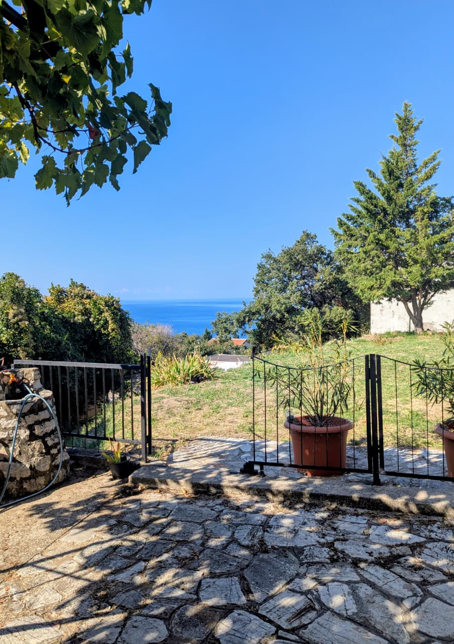 Experience premium Ulcinj living: stone patio, lush yard, sea views. Invest in Montenegro real estate with montenegro-listings.me&mdash;EkoSphere doo.